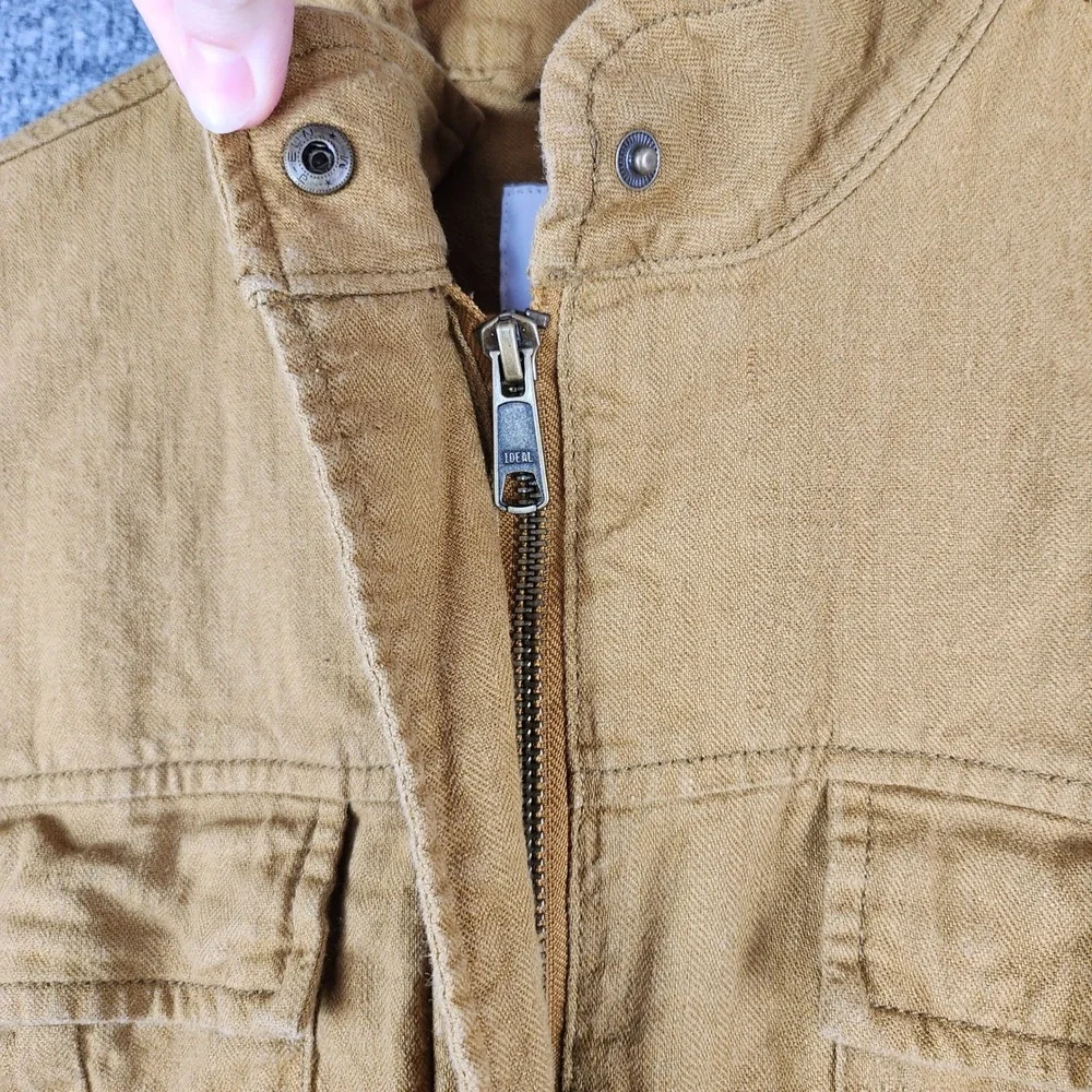 Old Navy Jacket Womens Mustard Brown Utility Field XS Full Zip Drawstring Waist - Picture 6 of 11